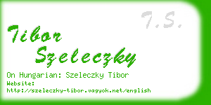 tibor szeleczky business card